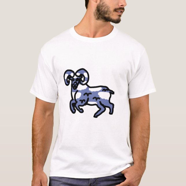 Camiseta de Aries Carnero Zodiaco – Energía Fuerte (Anverso)
