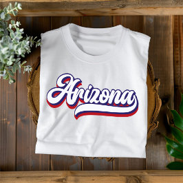 Camiseta de Arizona Roja Blanca y Azul con Tipogra