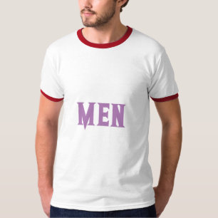 Camiseta de aro básica de color lavanda para hombr