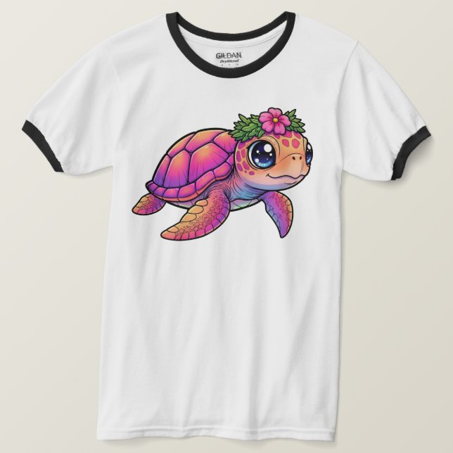 Camiseta de aro de tortuga marina (Anverso del diseño)