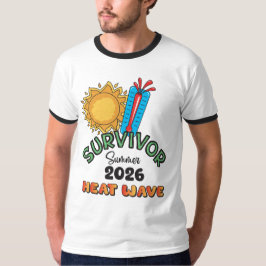 Camiseta de aro masculina Ola de calor de verano 2