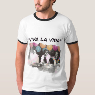 Camiseta de aro retro de esqueleto Viva La Vida