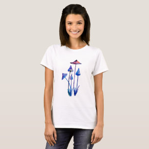 Camiseta de ArtBasic de la acuarela de las setas,
