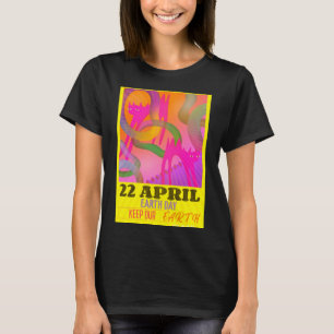 Camiseta de arte abstracto moderno de neón para el