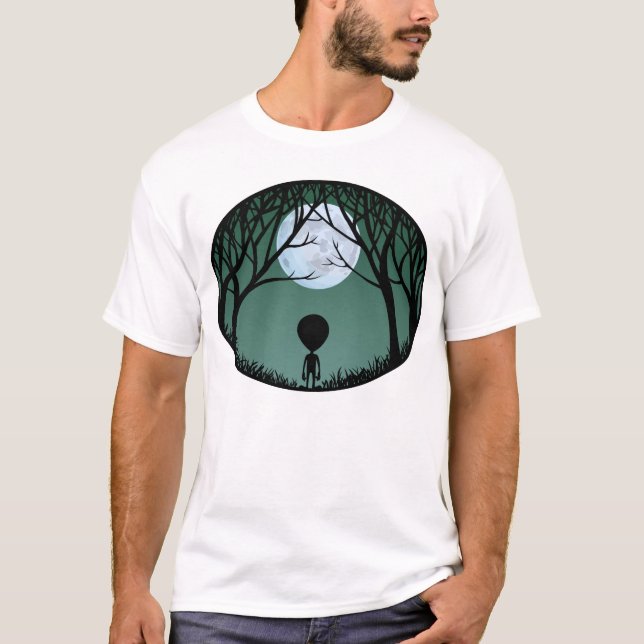 Camiseta de arte alienígena Alien w. Camisetas de  (Anverso)