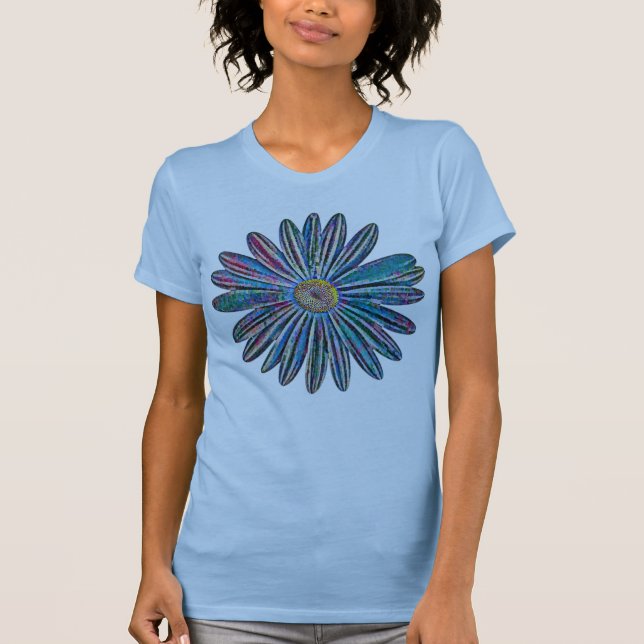 Camiseta de arte Big Blue Daisy (Anverso)