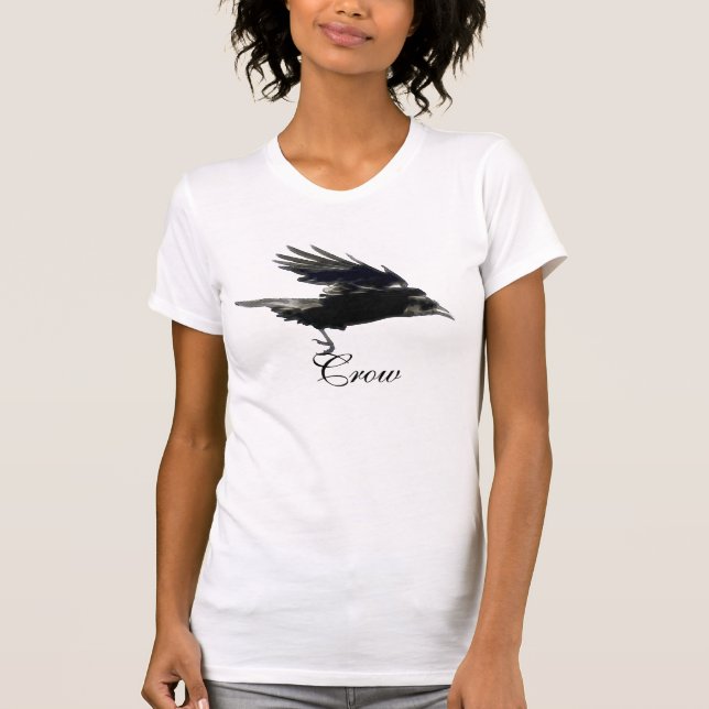 Camiseta de arte Black CROW volante (Anverso)