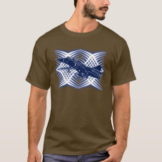Camiseta de arte blanco azul de la Fuerza Aérea