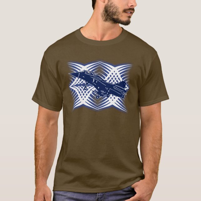 Camiseta de arte blanco azul de la Fuerza Aérea (Anverso)