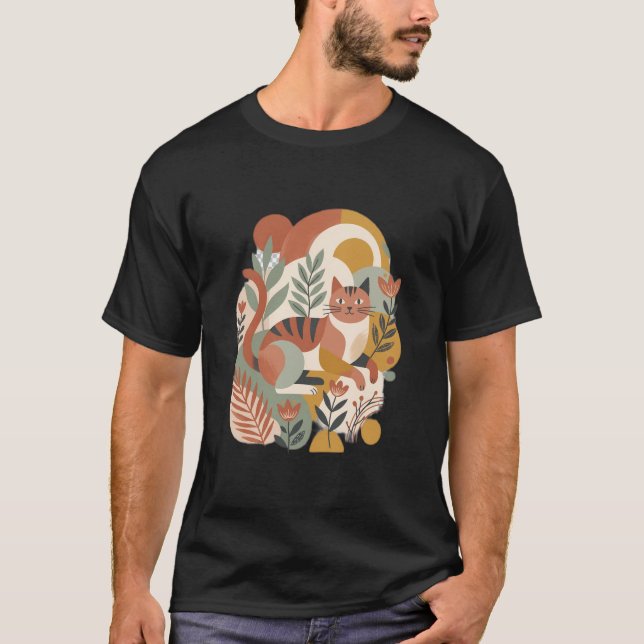 Camiseta de arte boho floral retro (Anverso)