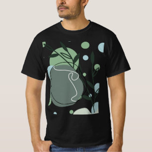 Camiseta de arte botánico minimalista