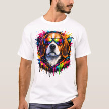 Camiseta de arte callejero Color Splash Beagle | p