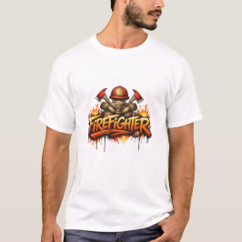 Camiseta de arte callejero con grafitis de bombero