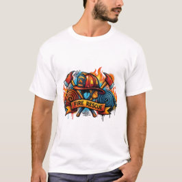 Camiseta de arte callejero con grafitis de rescate