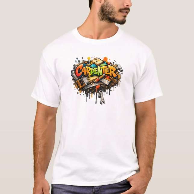 Camiseta de arte callejero con herramientas de gra (Anverso)