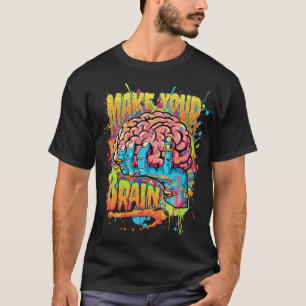 Camiseta de arte colorida de Brain Street