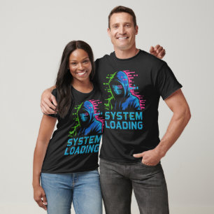 Camiseta de arte con capucha de ciber glitch - Sys