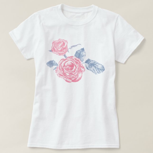 Camiseta de arte con dibujos animados rosa (Diseño del anverso)