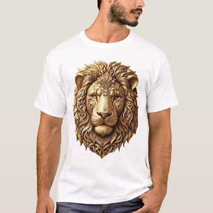 Camiseta de arte con ornamento tribal de cabeza de