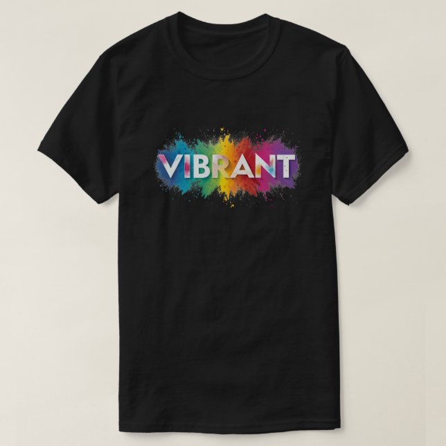 Camiseta de arte con palabras de salpicadura multi (Diseño del anverso)