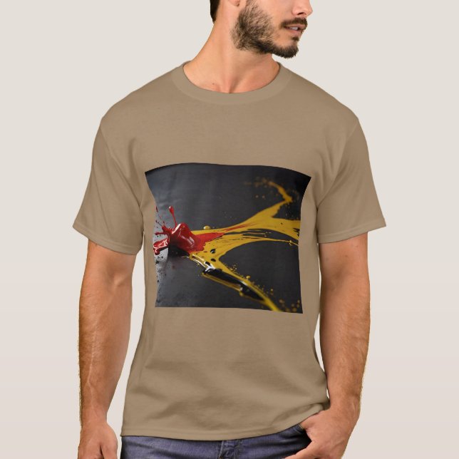 Camiseta de arte con salpicaduras de pintura creat (Anverso)