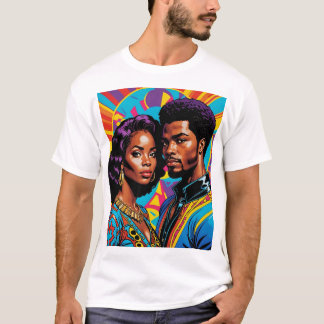 Camiseta de arte cultural de color afrocéntrico