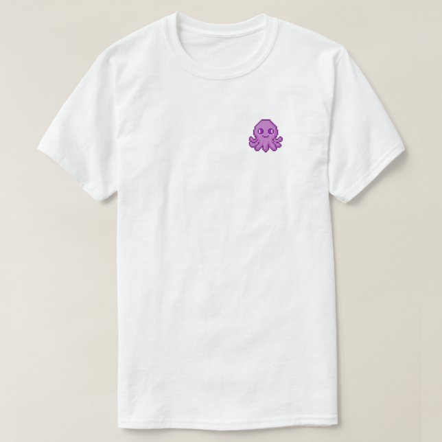 Camiseta De Arte Cutie Octo Retro Pixel (Diseño del anverso)