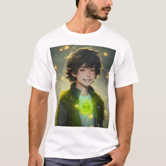 Camiseta de arte de anime del niño musgo mágico de