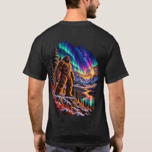 Camiseta de arte de Bigfoot Aurora Wilderness