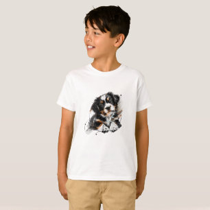 Camiseta de arte de boceto de cachorro adorable –