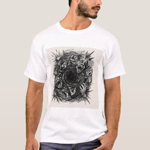 Camiseta de arte de boceto de vacío gritando