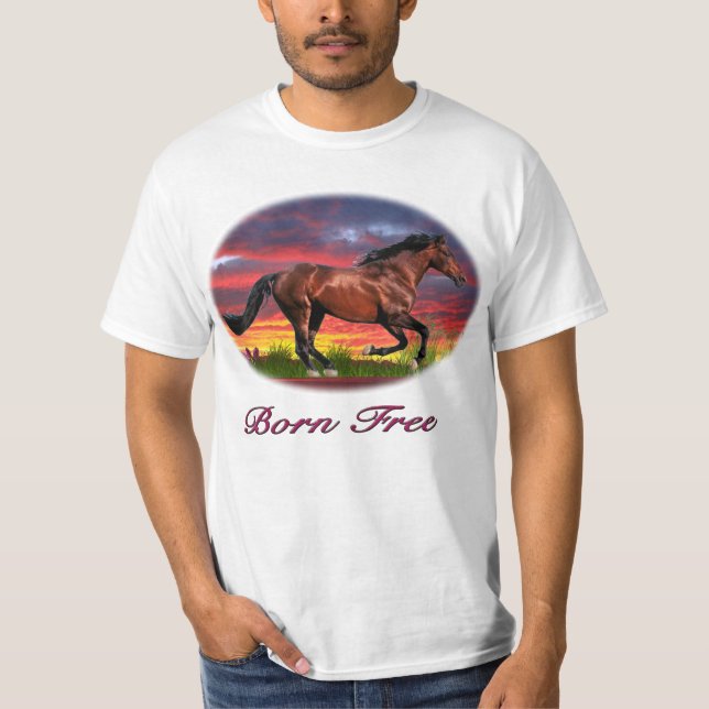 Camiseta de arte de caballos libre (Anverso)