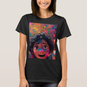Camiseta de Arte de Cara de Guerrero Gráfico Tri