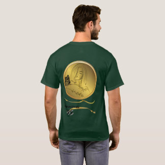 Camiseta de Arte de Chica Dorada - Retrato de Muje