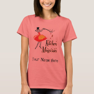 Camiseta de arte de cocina mago retro
