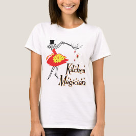 Camiseta de arte de cocina mago retro