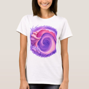 Camiseta de arte de concha de remolino de océano p