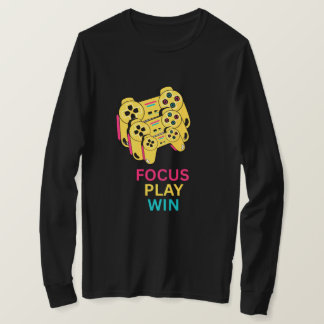 Camiseta de arte de controlador de juego enfocado 