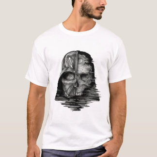 Camiseta de arte de cráneo con falla digital