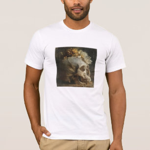 Camiseta de arte de cráneo gótico Punk en Vanitas