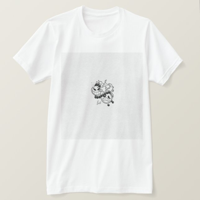 Camiseta de arte de dos caras - Diseño dividido ab (Anverso del diseño)