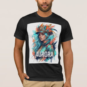 Camiseta de arte de fantasía Aurora Mujer boho c