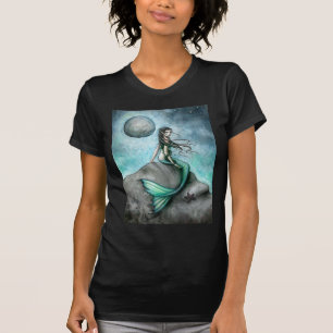 Camiseta de arte de fantasía de sirena gótica