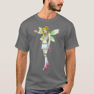 Camiseta de arte de fantasía oscura Zombie Fairy