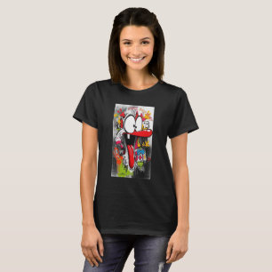 Camiseta de arte de grafiti de dibujos animados lo