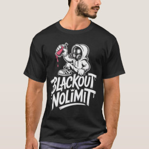 Camiseta de arte de grafiti sin límite Blackout –