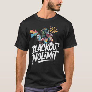 Camiseta de arte de grafiti sin límite Blackout –