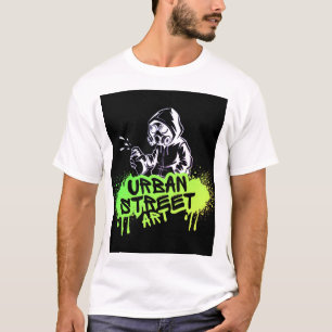 Camiseta de Arte de Green & Black Edgy Urban Stree