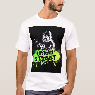 Camiseta de Arte de Green & Black Edgy Urban Stree