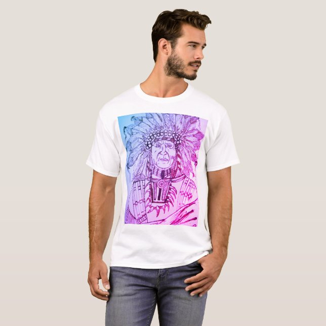 Camiseta de arte de henna nativa (Anverso completo)